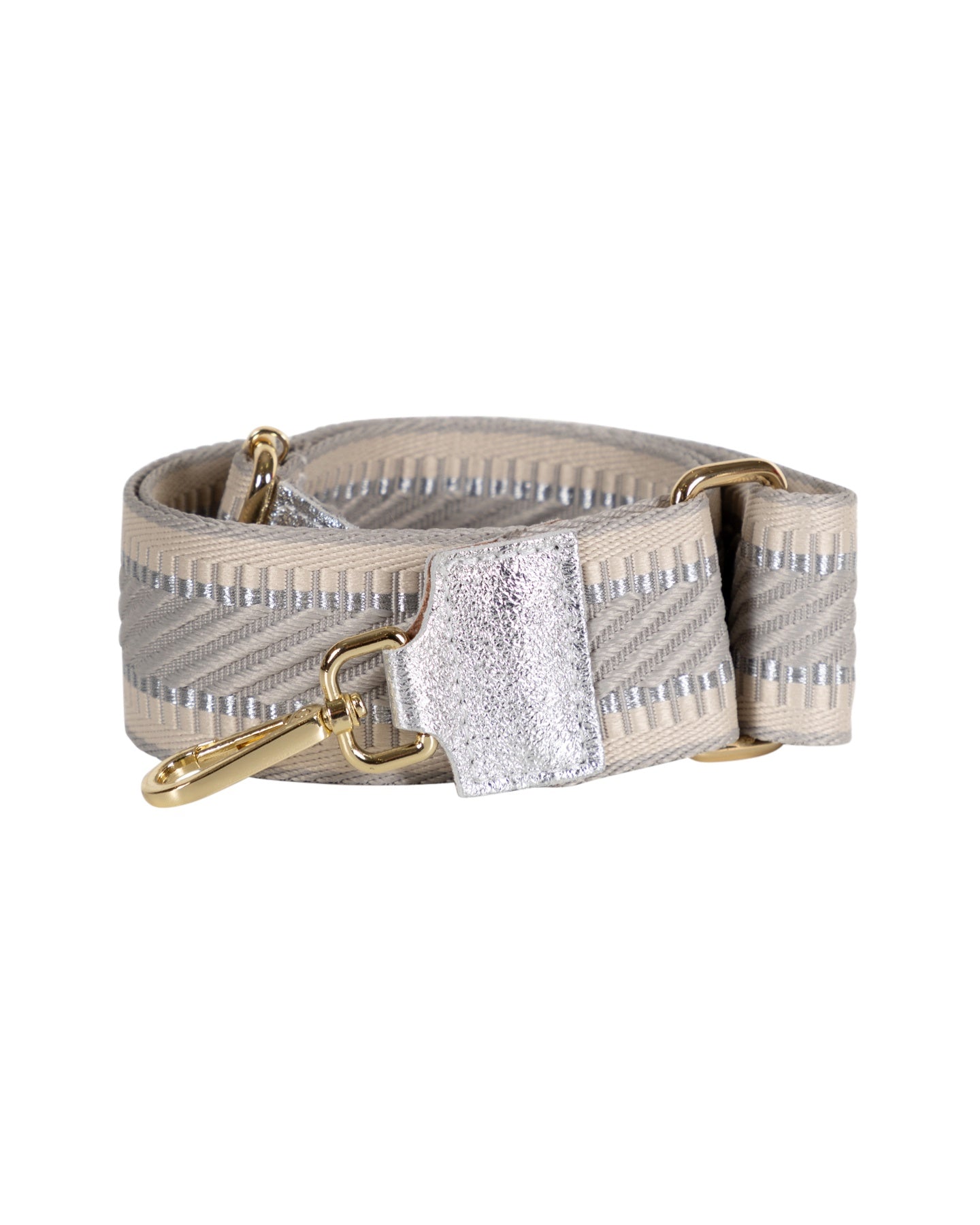 Sangle Réglable pour Sac avec Motif Chevron Gris