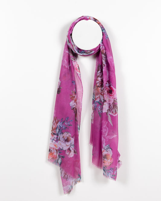 Écharpe Floraison Rosée
