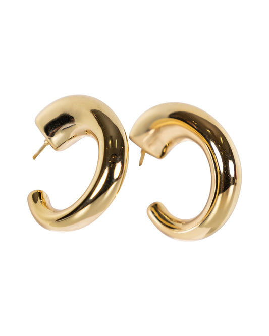 Gold Twisted Hoop Earrings