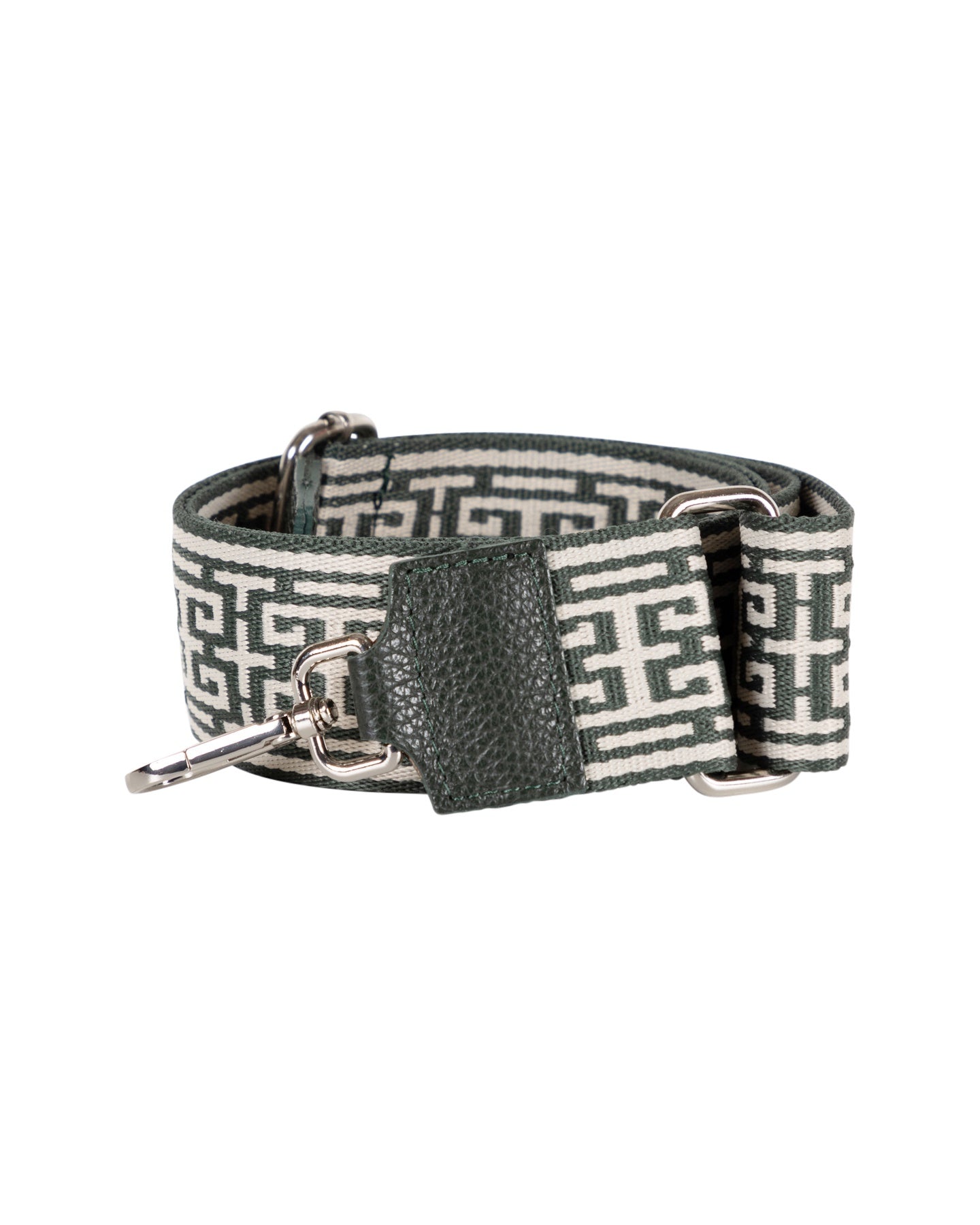 Sangle Réglable pour Sac avec Motif Grec Vert