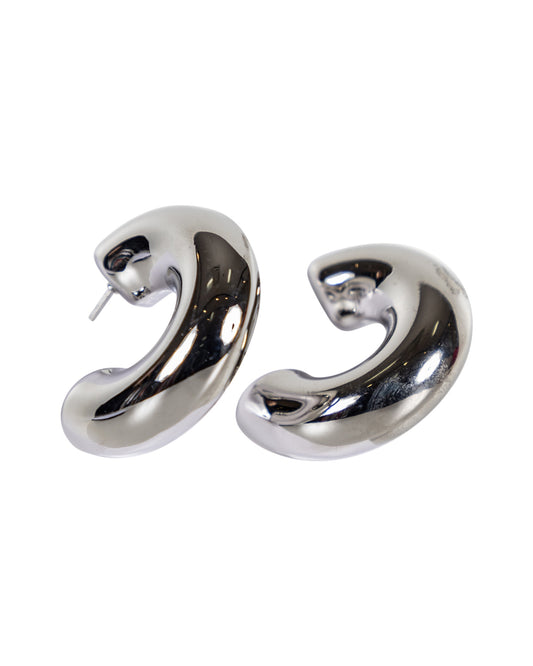 Silver Chunky Hoop Earrings